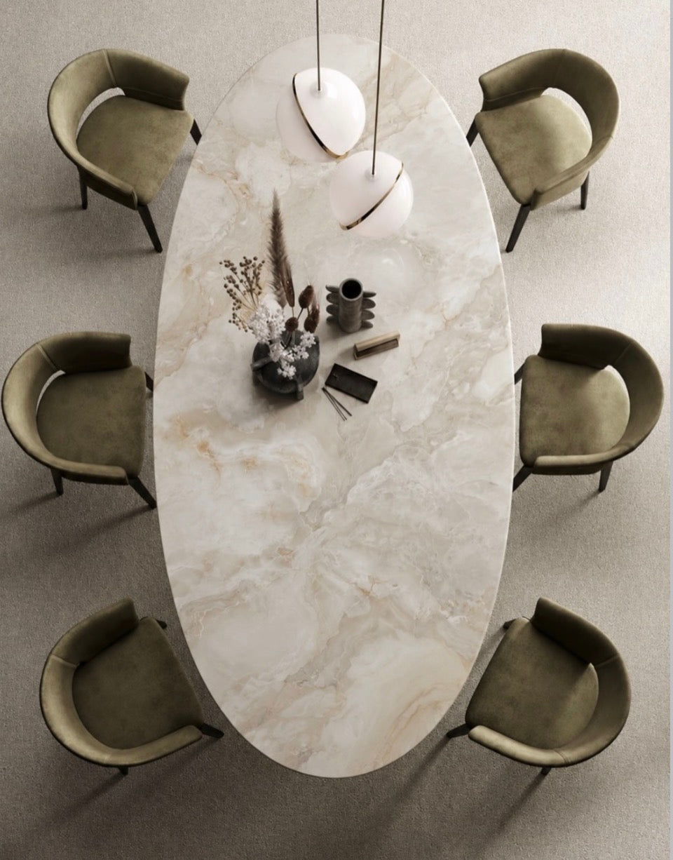 ALETTA TABLE 12 - CHAMPAGNE ONYX STONE