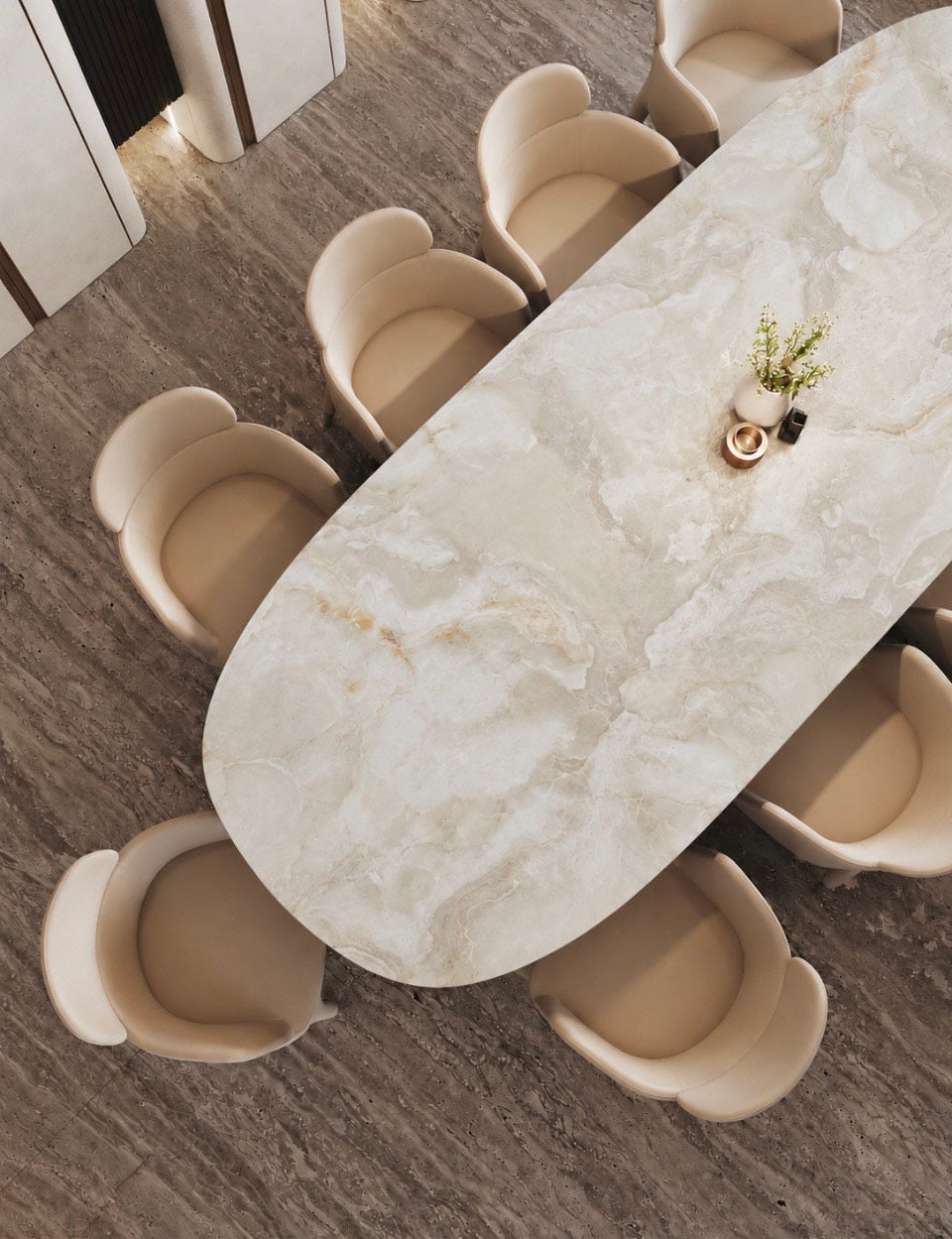 ALETTA TABLE 12 - CHAMPAGNE ONYX STONE