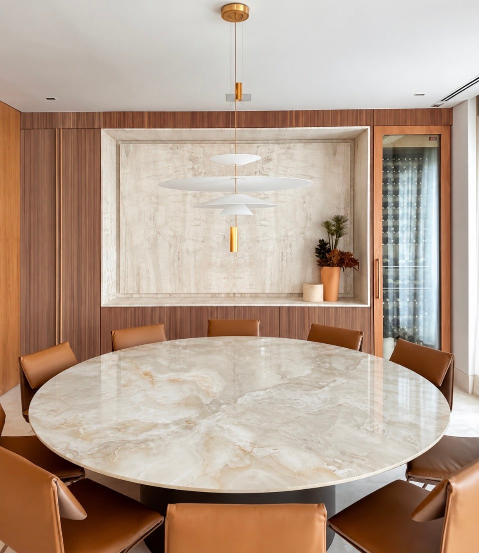 ALETTA TABLE 12 - CHAMPAGNE ONYX STONE